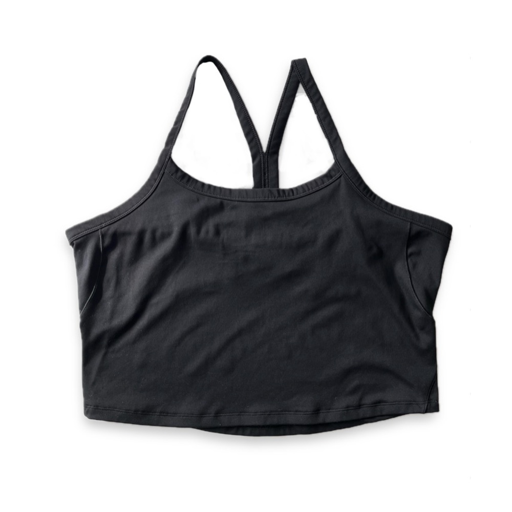Nike One Dri-FIT Black Cropped Racerback Sports Bra XXL EXC
